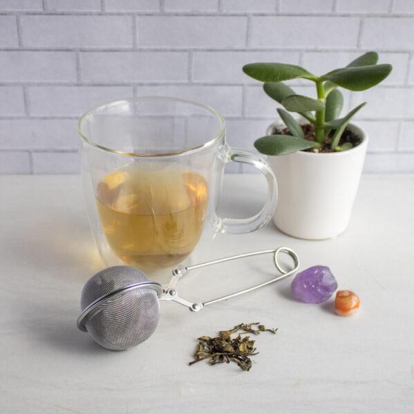 Tea Ball with Spring Action Handle