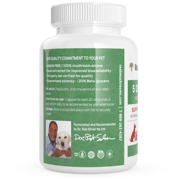 5 Defenders Organic Mushroom Blend Capsules for Pets - Image 3